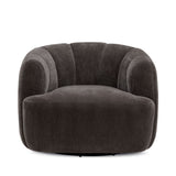 Jasmine Upcycled Contract-Grade Basketweave Fabric Swivel Accent Chair - View 10