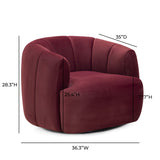 Jasmine Performance Velvet Swivel Accent Chair - View 7