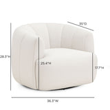 Jasmine Performance Velvet Swivel Accent Chair - View 15