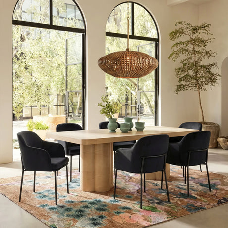 Sydney Performance Velvet Armchair - Set of 2 - View 1