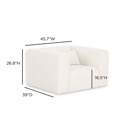 Tarra Cream Performance Chenille Accent Chair - View 7