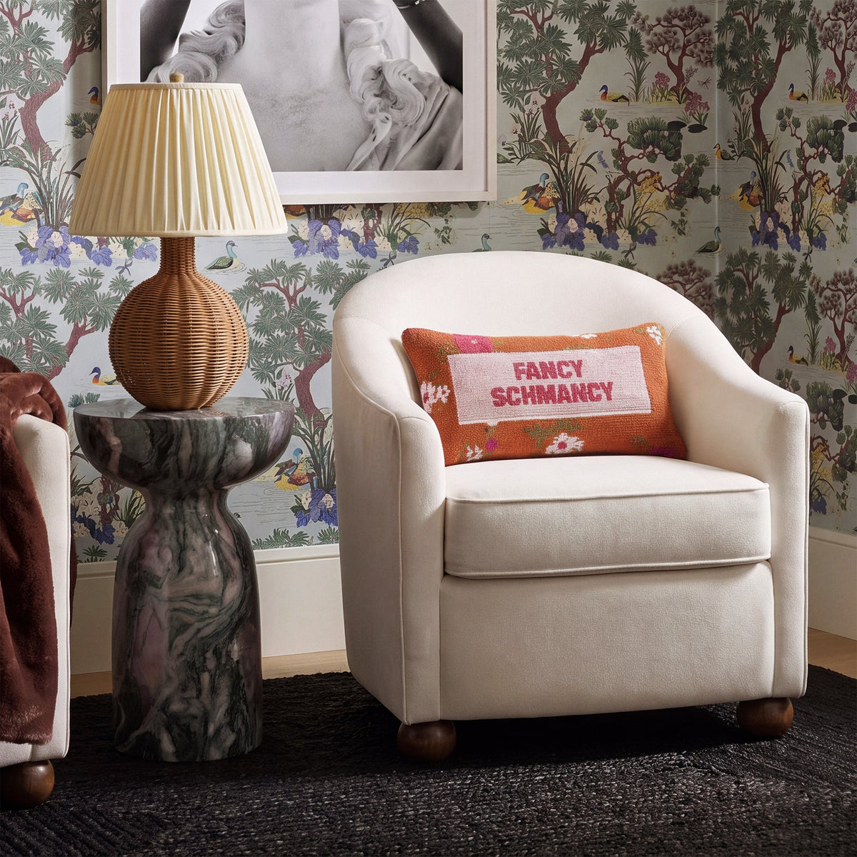 Cettie Performance Velvet Accent Chair - View 2
