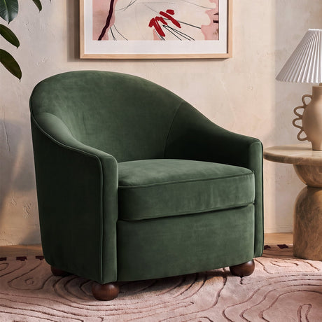 Cettie Performance Velvet Accent Chair - View 9