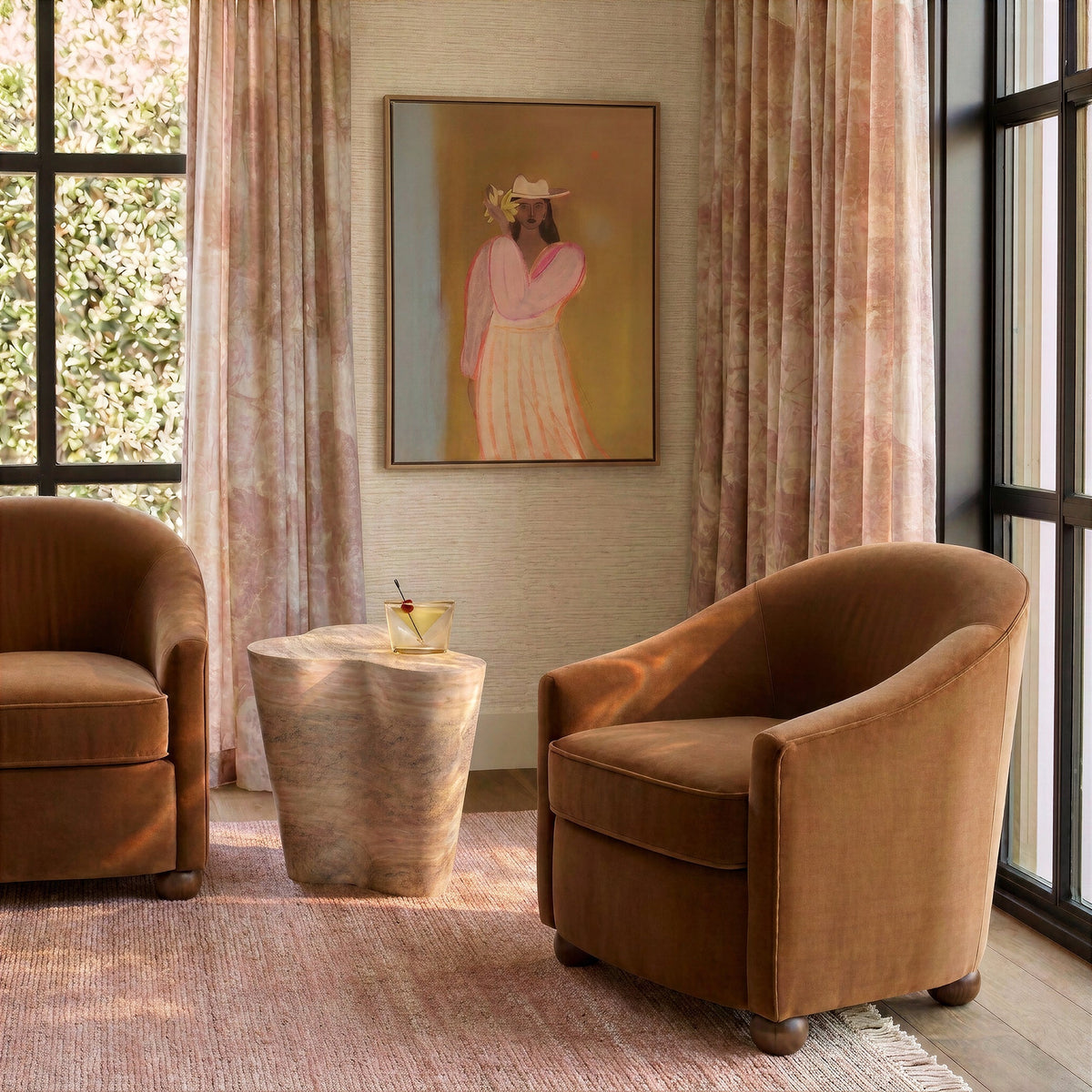 Cettie Performance Velvet Accent Chair - View 16