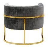 Magnolia Velvet Accent Chair with Gold Base