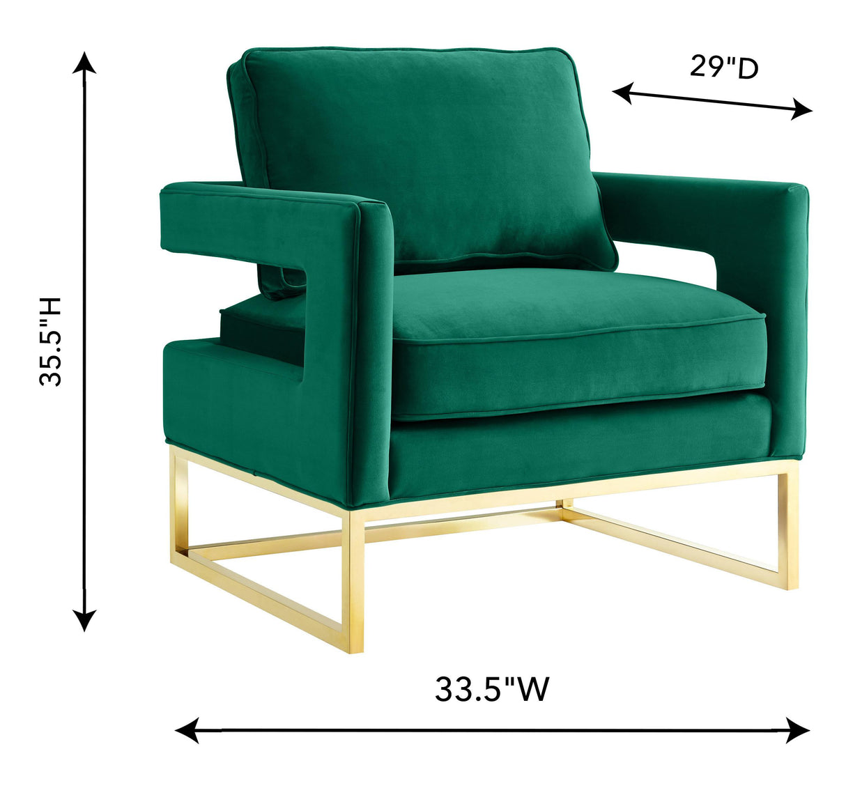 Avery Velvet Accent Chair