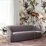 Yara Pleated Beige Velvet Sofa