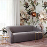 Yara Pleated Beige Velvet Sofa