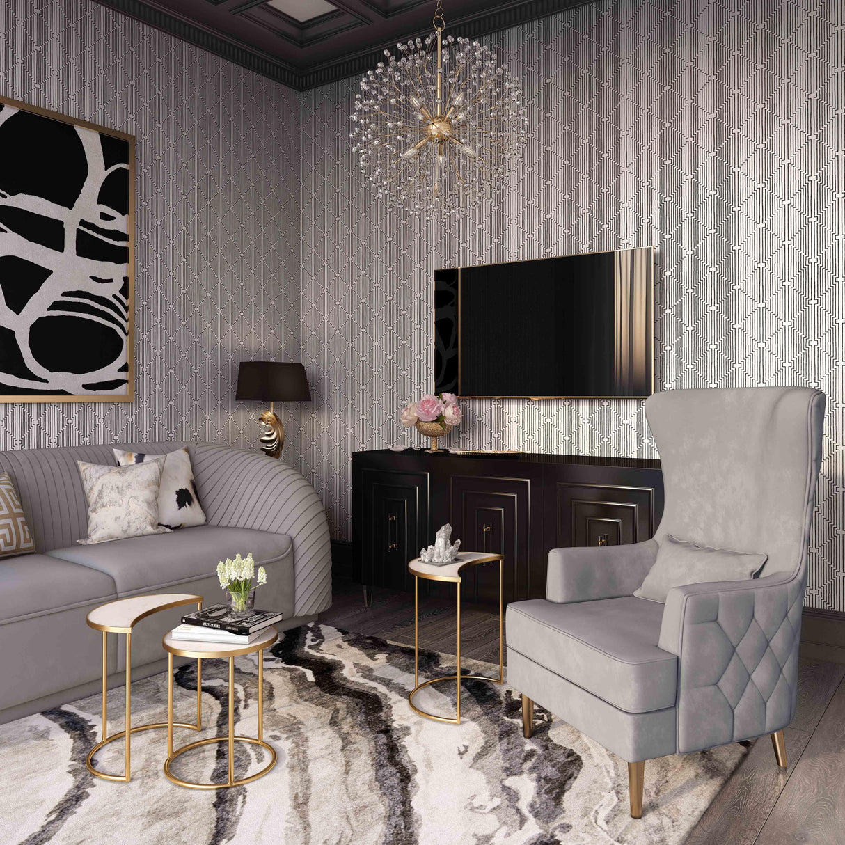 Alina Tall Tufted Back Chair