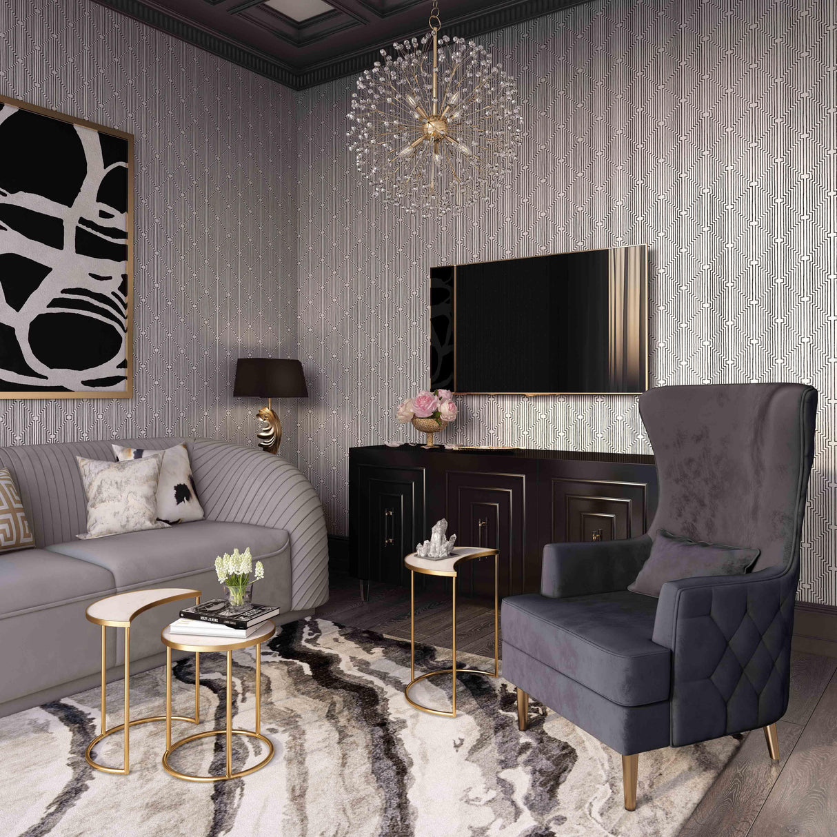 Alina Tall Tufted Back Chair