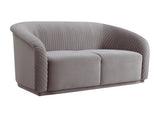 Yara 70" Pleated Velvet Loveseat