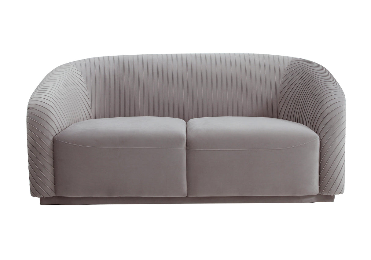 Yara 70" Pleated Velvet Loveseat