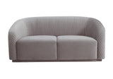 Yara 70" Pleated Velvet Loveseat