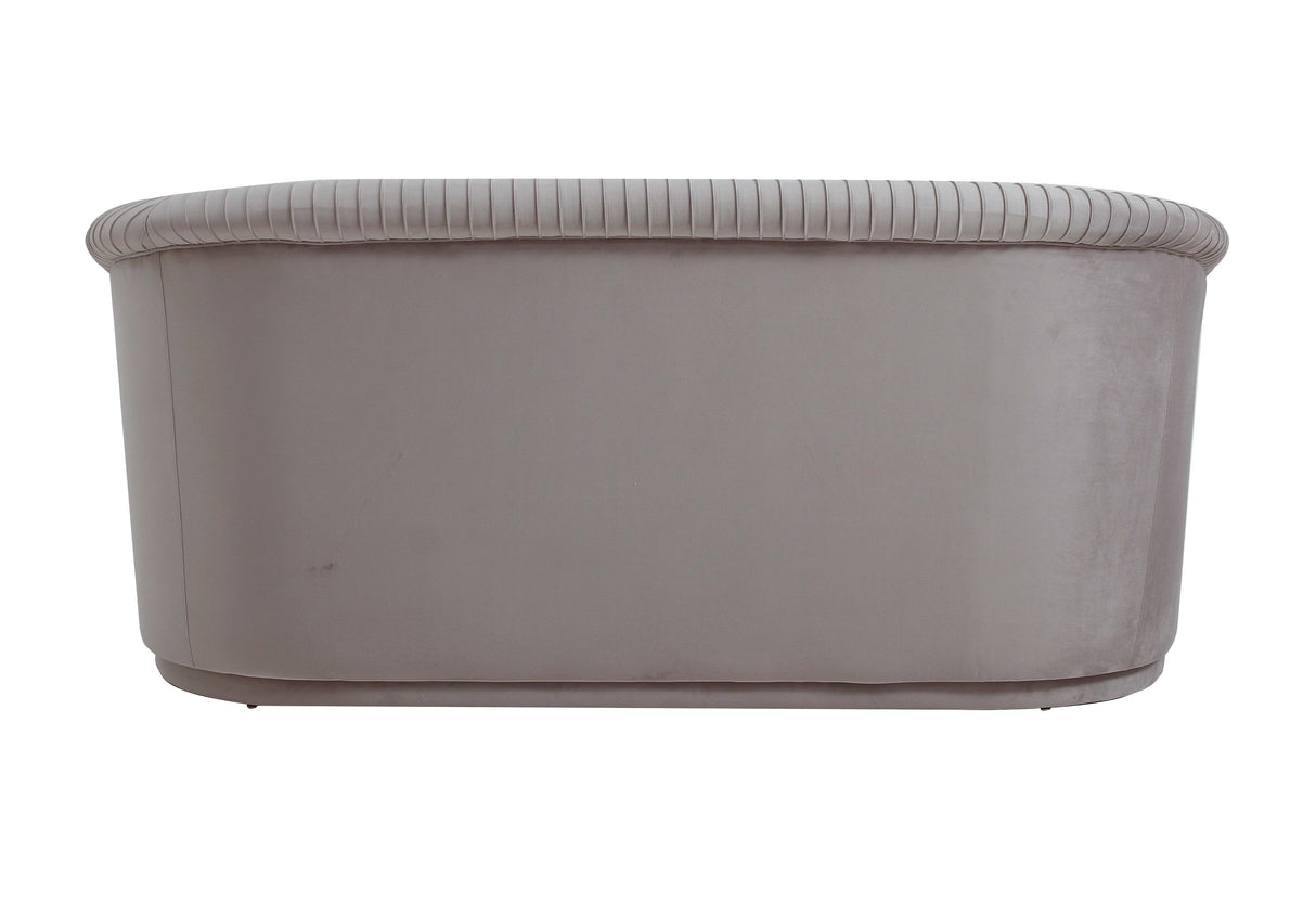Yara 70" Pleated Velvet Loveseat
