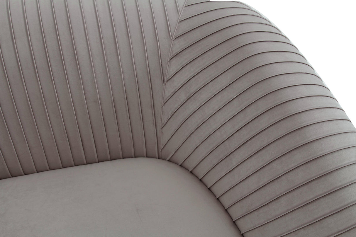 Yara 70" Pleated Velvet Loveseat