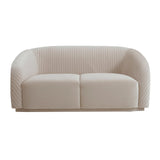 Yara 70" Pleated Velvet Loveseat