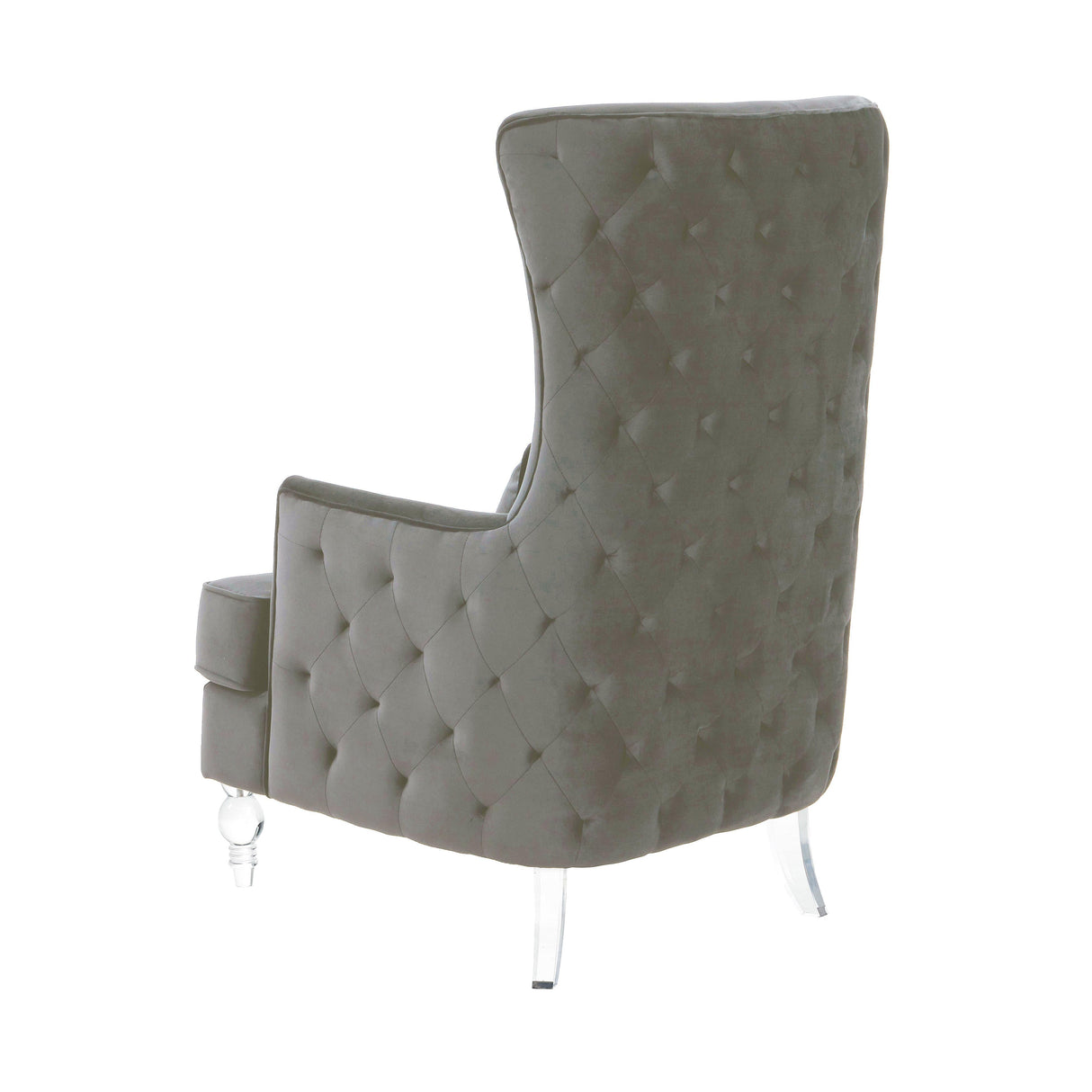 Aubree Velvet Chair with Acrylic Legs