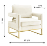 Avery Velvet Accent Chair