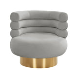 Naomi Velvet Swivel Chair