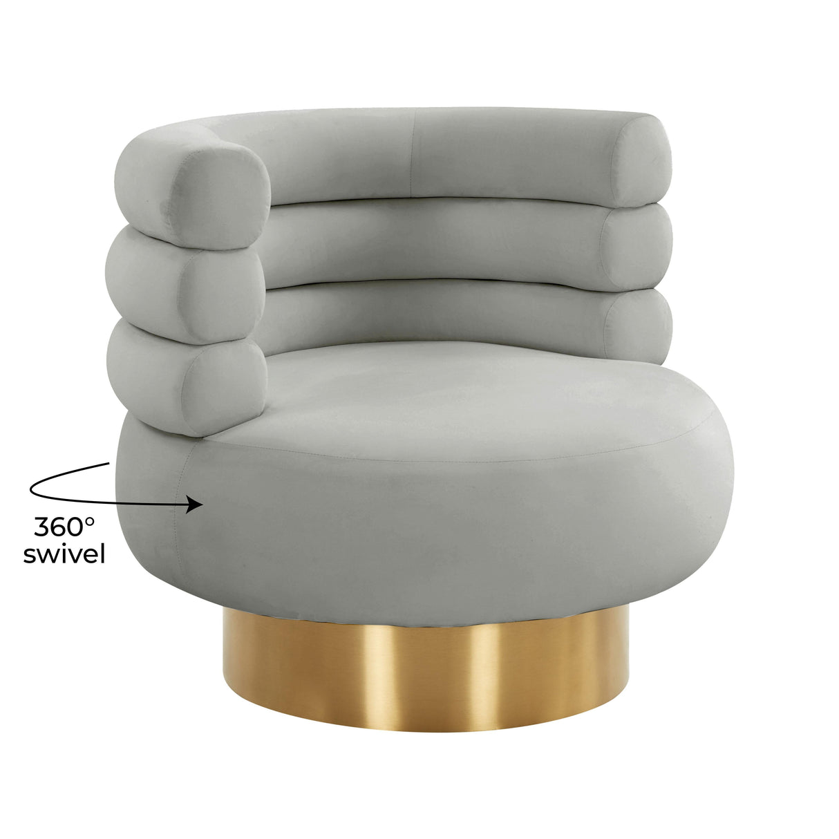 Naomi Velvet Swivel Chair