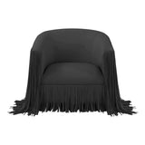 Shag Me Performance Vegan Leather Swivel Accent Chair - View 23