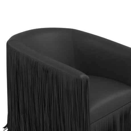 Shag Me Performance Vegan Leather Swivel Accent Chair - View 25