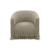 Shag Me Black Performance Vegan Leather Swivel Chair