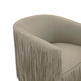 Shag Me Black Performance Vegan Leather Swivel Chair