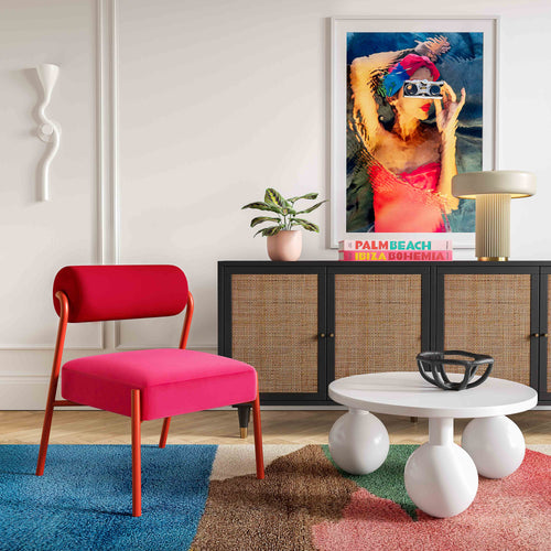 Jolene Velvet Accent Chair