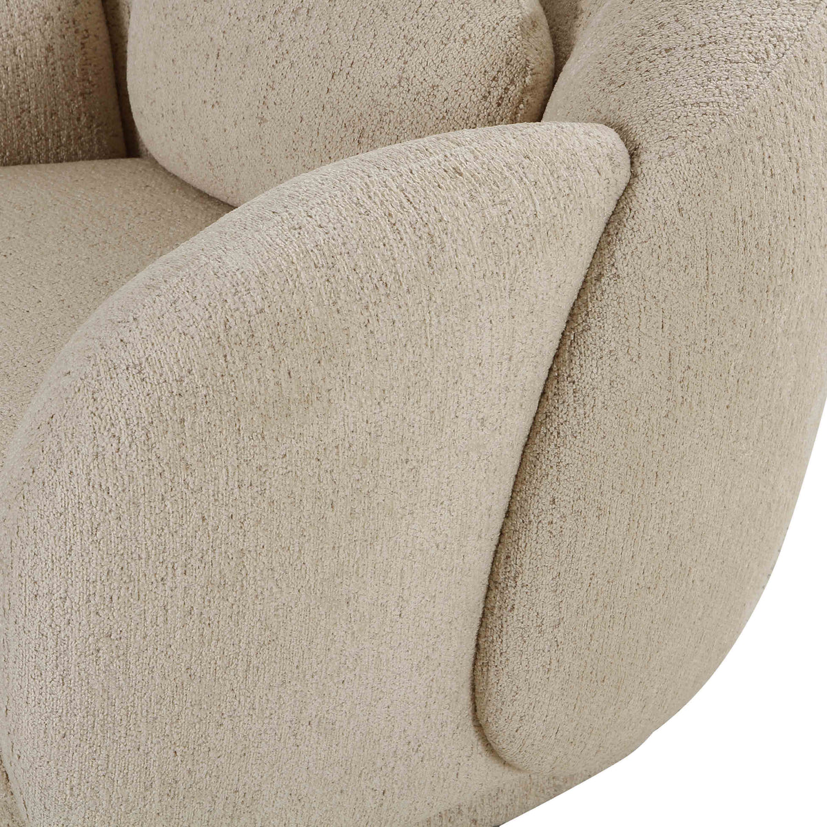 Misty Boucle Accent Chair Chocolate Brown side profile overview