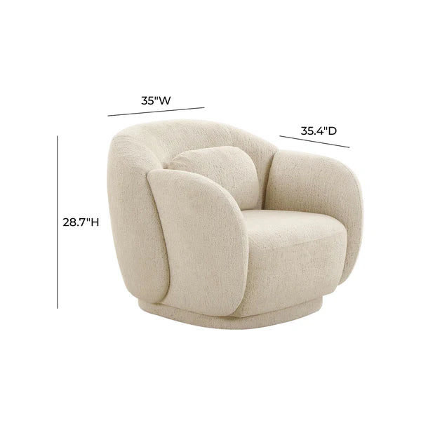 Misty Boucle Accent Chair dimensions