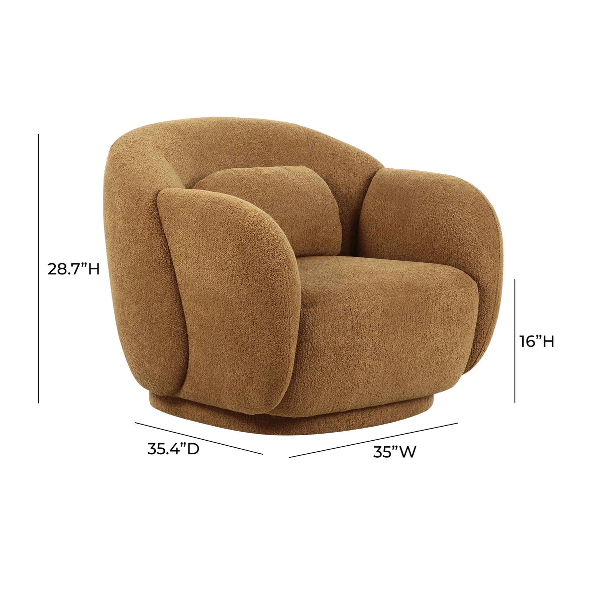 Misty Boucle Accent Chair full modern living room furniture suite view