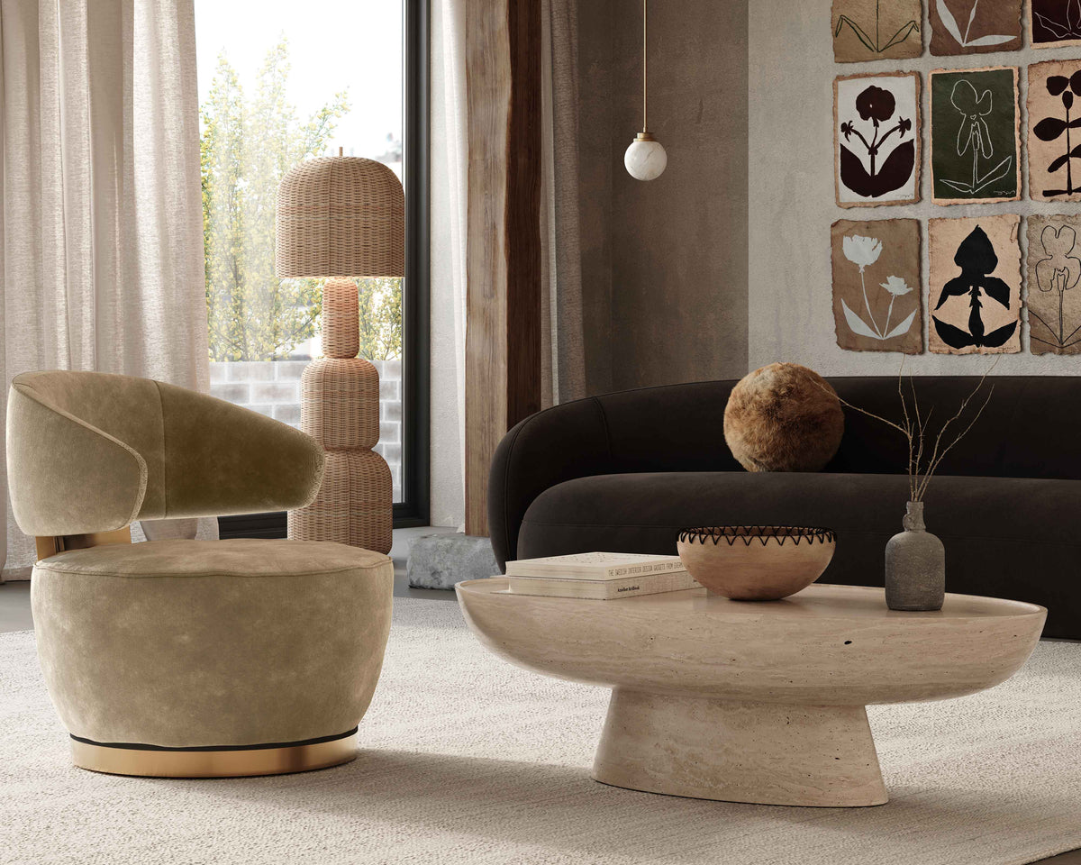Austin Oat Recycled Fabric Swivel Chair
