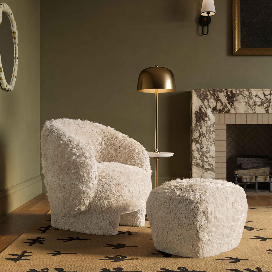 Kiki Vegan Shearling Accent Chair