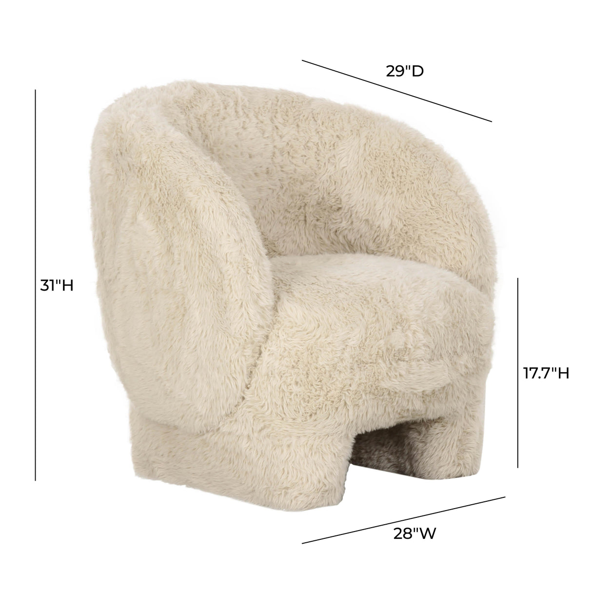 Kiki Vegan Shearling Accent Chair