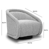 Rory Chocolate Brown Boucle Swivel Chair