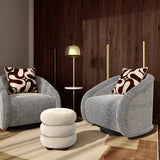 Rory Chocolate Brown Boucle Swivel Chair