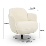 Solange Velvet Swivel Chair