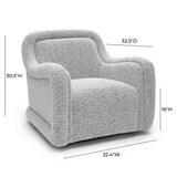 Charli Boucle Swivel Chair