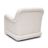 Charli Cream Basketweave Chenille Swivel Chair