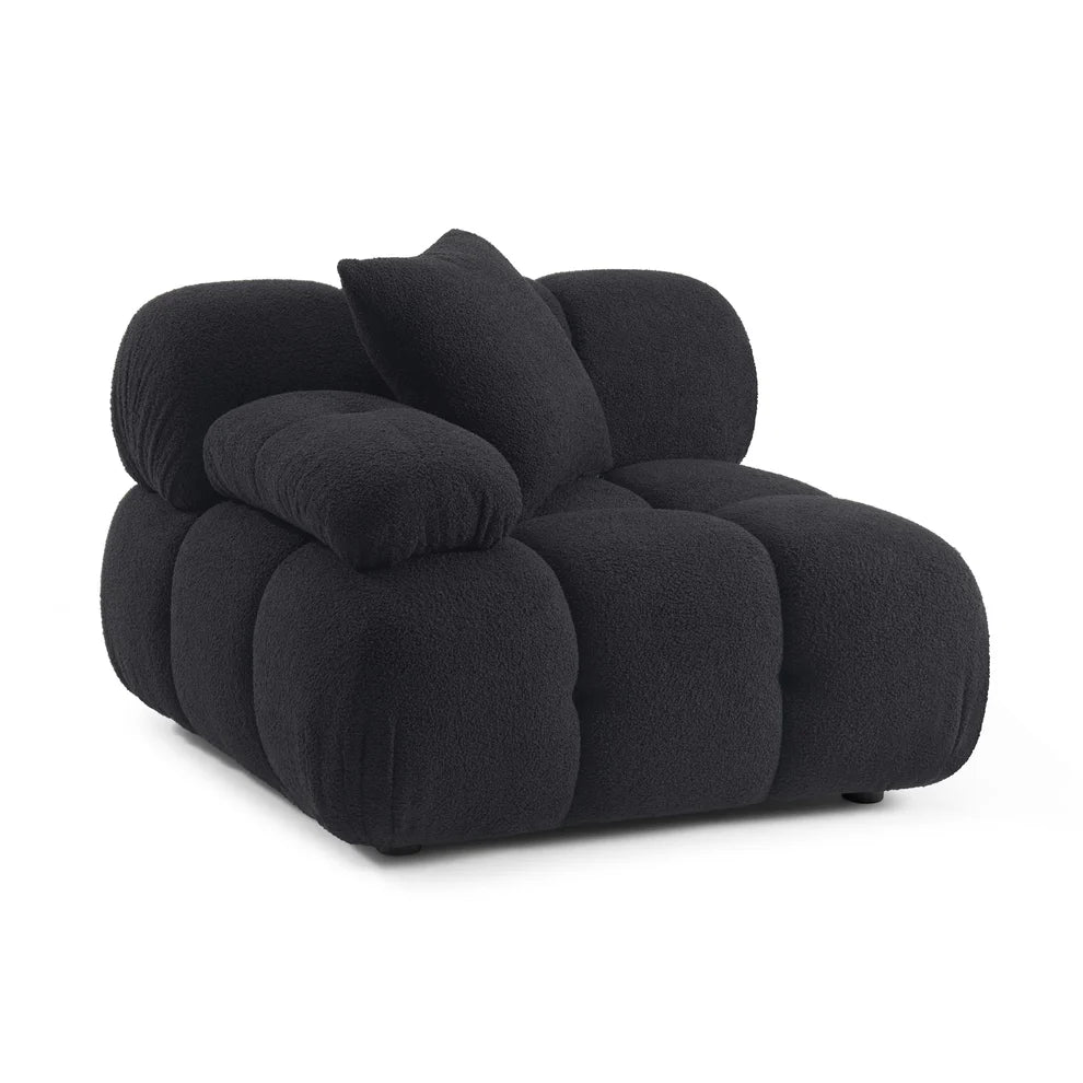 Calliope Cream Vegan Shearling Modular Corner Chair