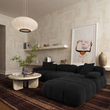 Calliope Cream Vegan Shearling Modular Corner Chair