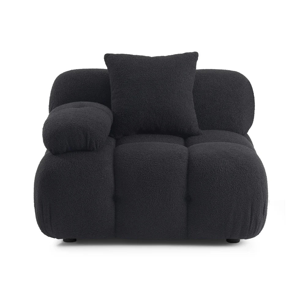 Calliope Cream Vegan Shearling Modular Corner Chair