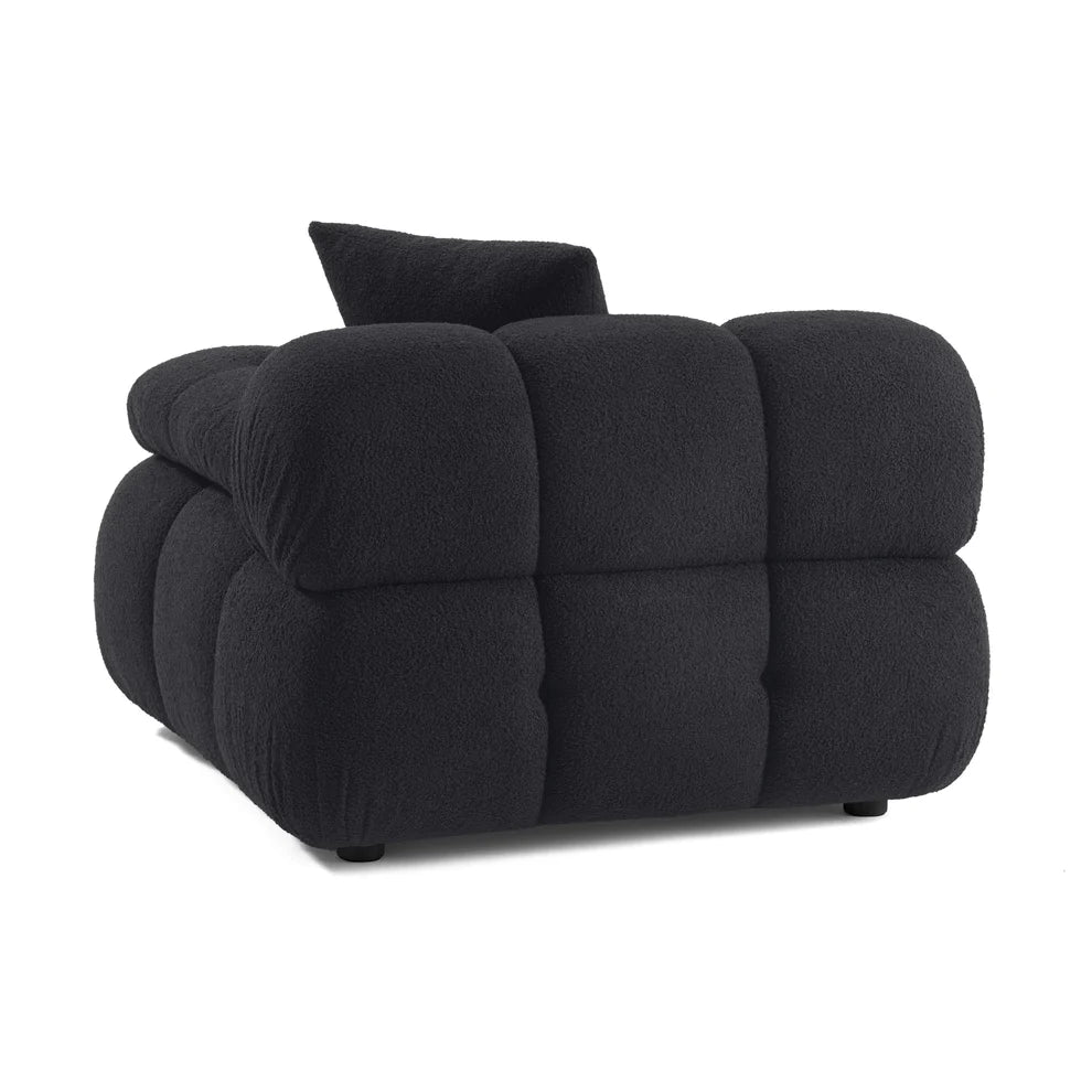 Calliope Cream Vegan Shearling Modular Corner Chair