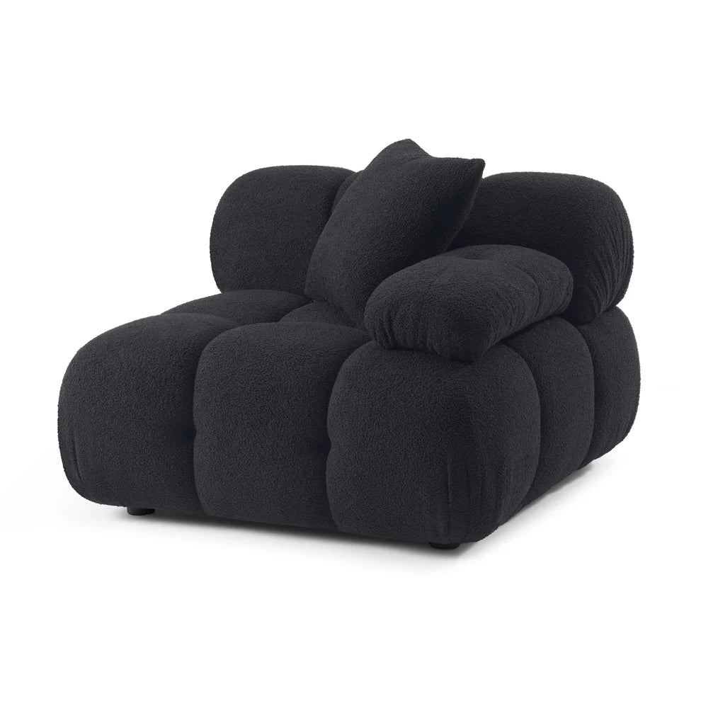 Calliope Cream Vegan Shearling Modular Corner Chair