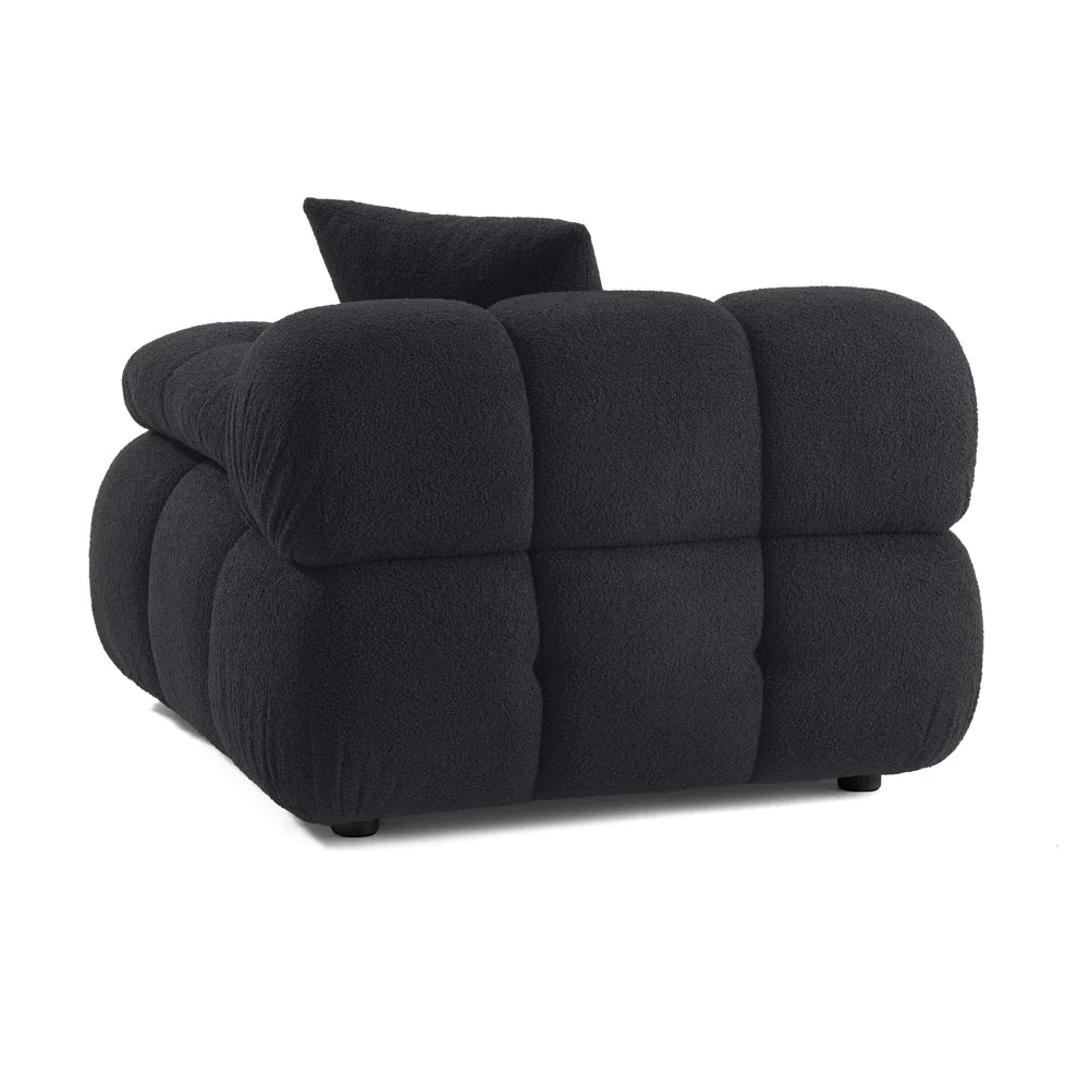 Calliope Cream Vegan Shearling Modular Corner Chair