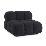 Calliope Cream Vegan Shearling Modular Armless Chair