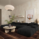 Calliope Cream Vegan Shearling Modular Armless Chair