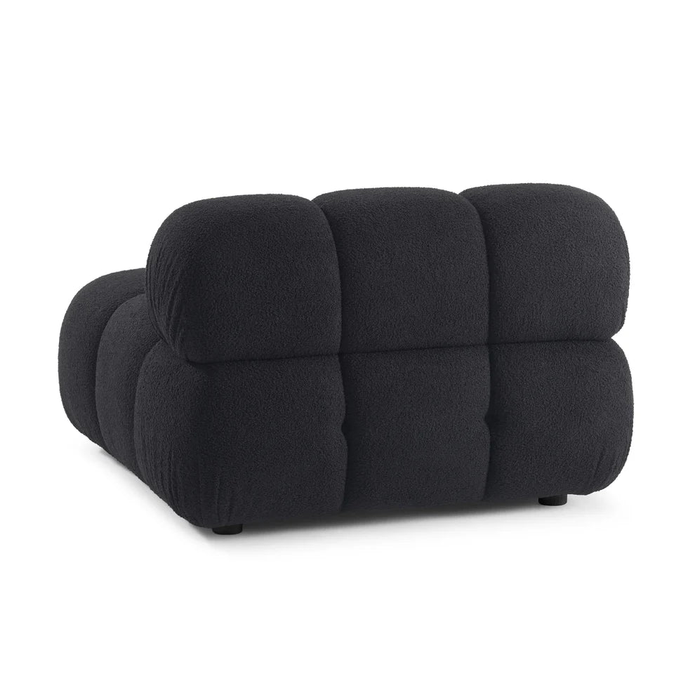 Calliope Cream Vegan Shearling Modular Armless Chair