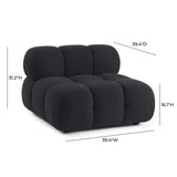 Calliope Cream Vegan Shearling Modular Armless Chair